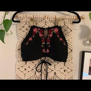 Black halter Bikini top